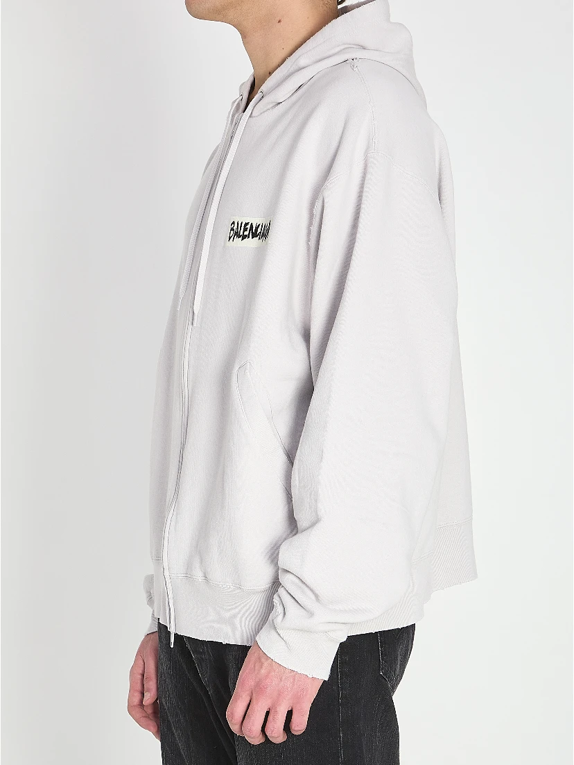 Masking Tape zip-up hoodie