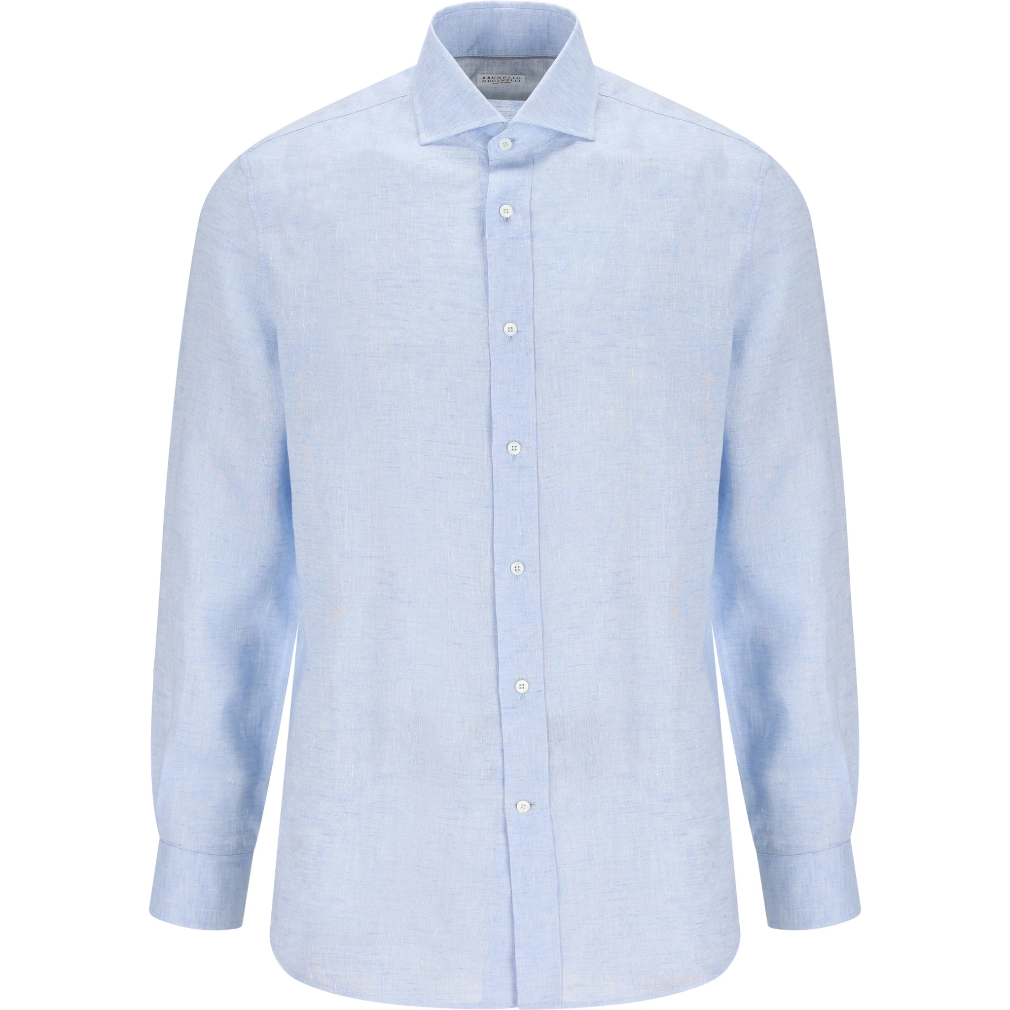Brunello Cucinelli Shirts Light Blue