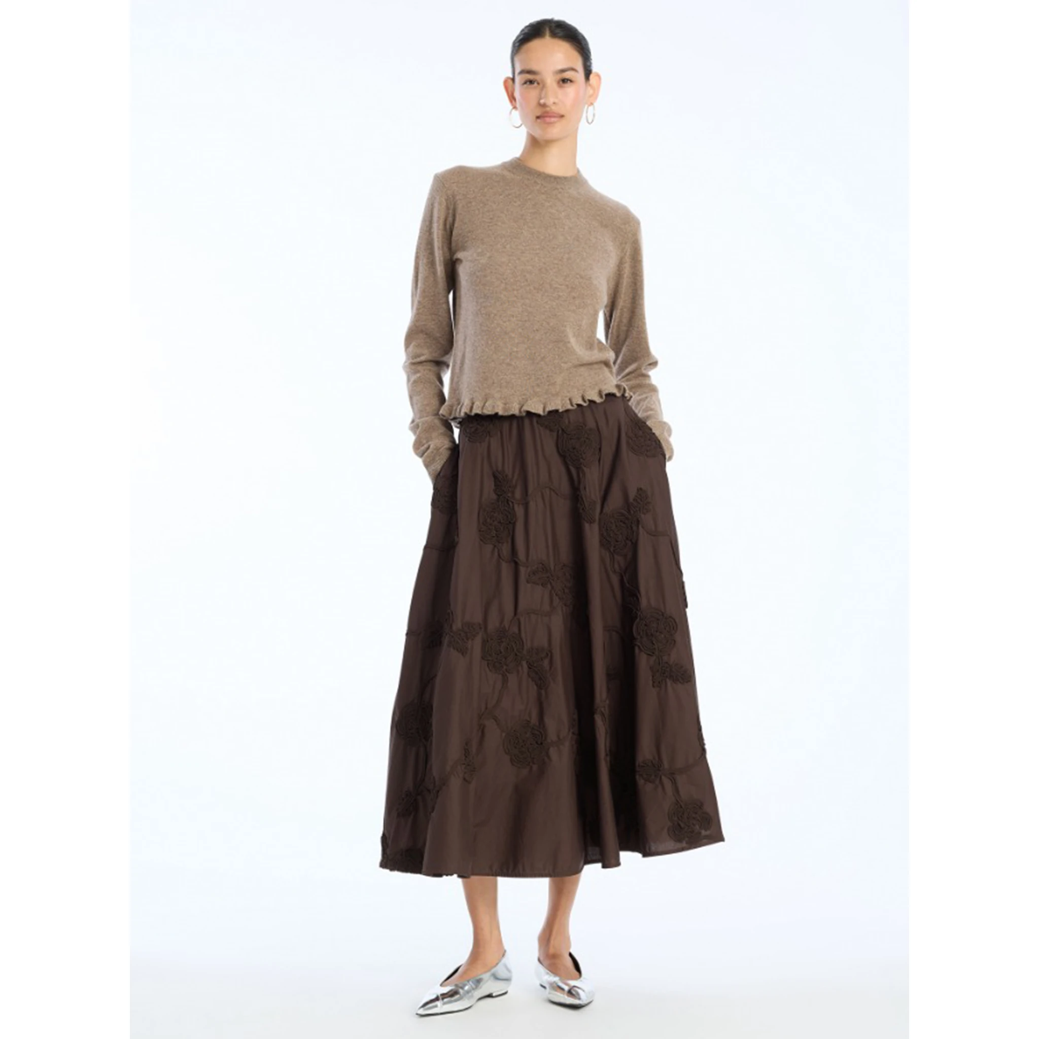 Rotate Skirts Brown