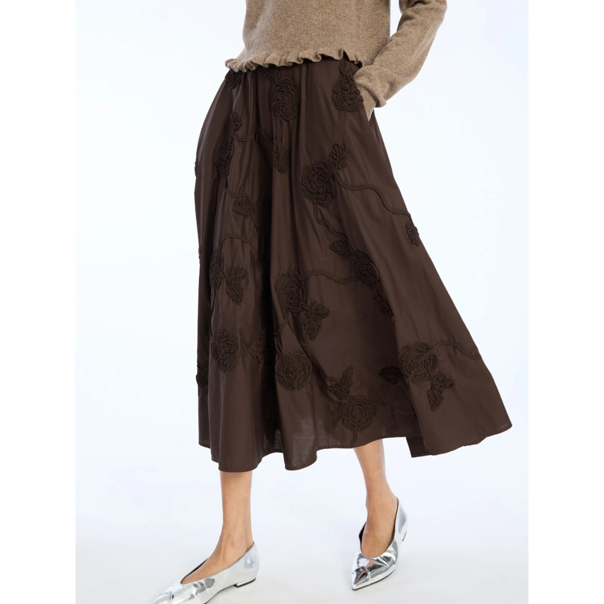 Rotate Skirts Brown