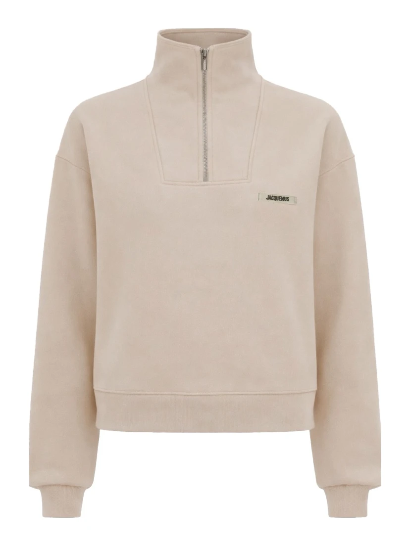 GROSGRAIN SWEATSHIRT WITH TURTLENECK