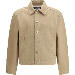 Beige Cotton Denim Jacket