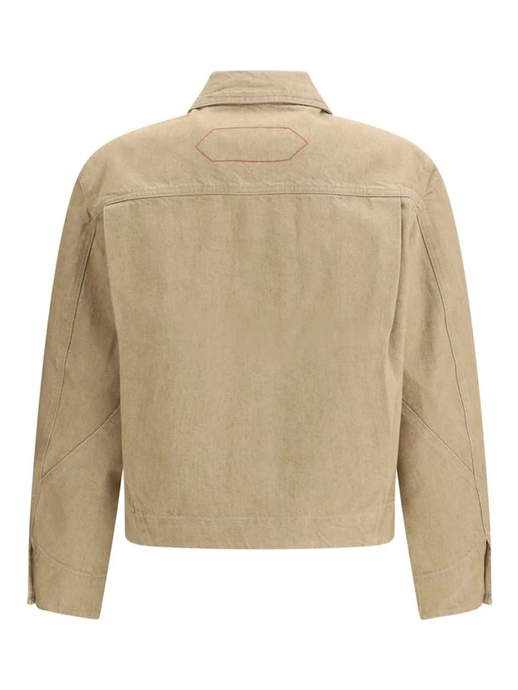 Beige Cotton Denim Jacket alternative