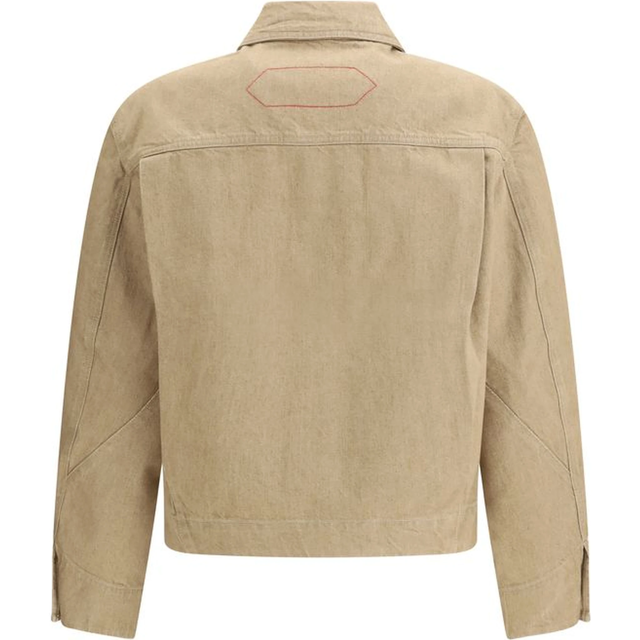 Beige Cotton Denim Jacket