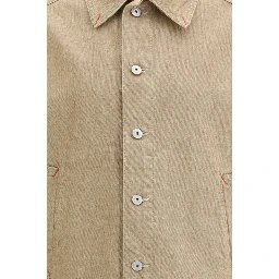 Beige Cotton Denim Jacket