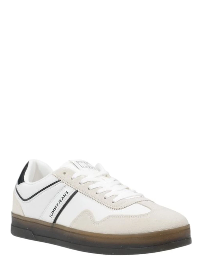 Black Leather Low Top Sneakers
