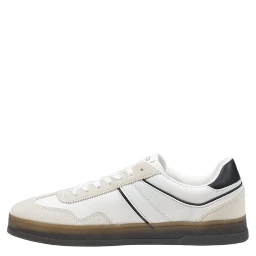 Black Leather Low Top Sneakers