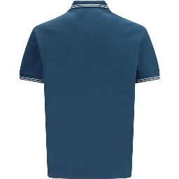 Blue Cotton Polo Shirt