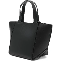 Black gold-tone hardware top handles bag