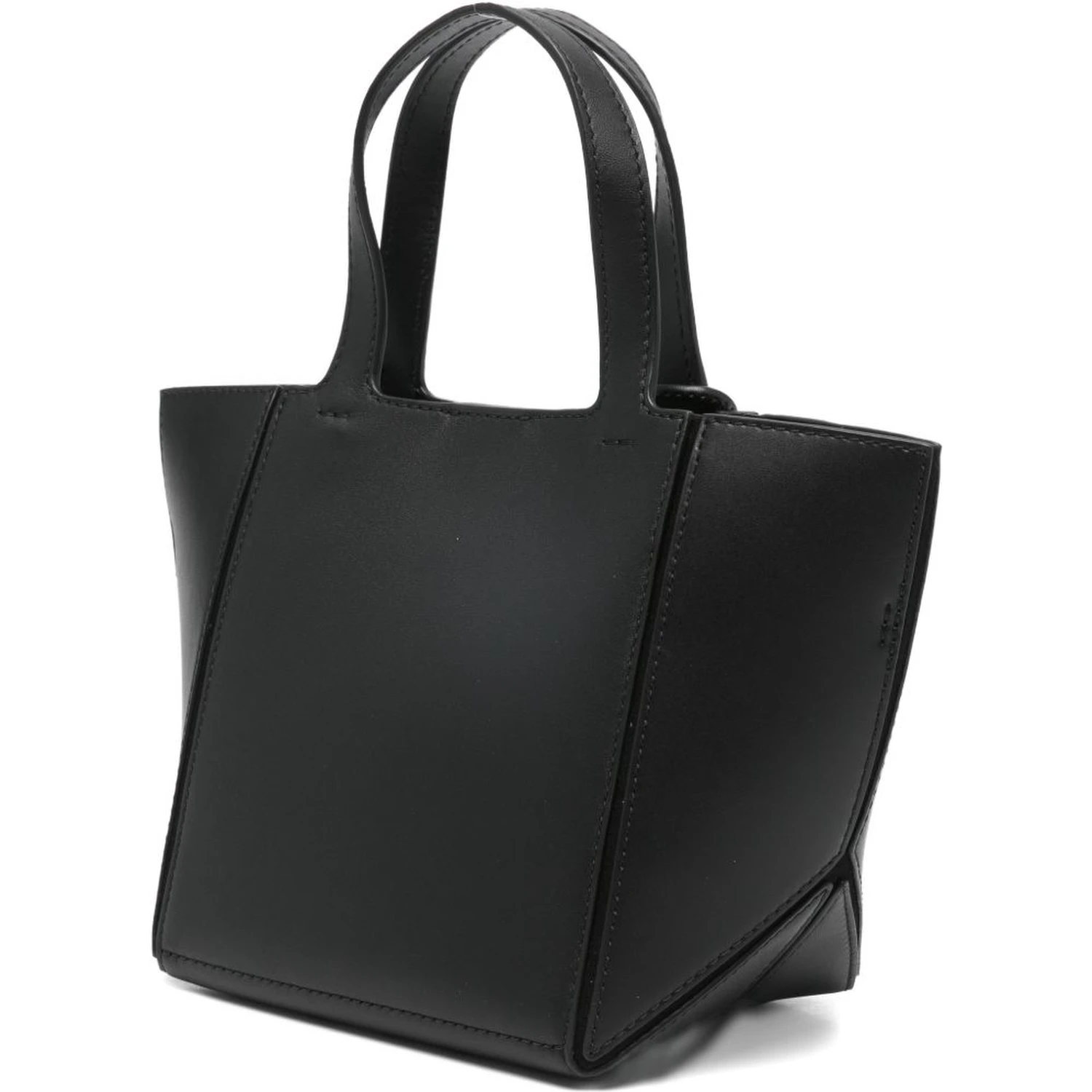 Black gold-tone hardware top handles bag