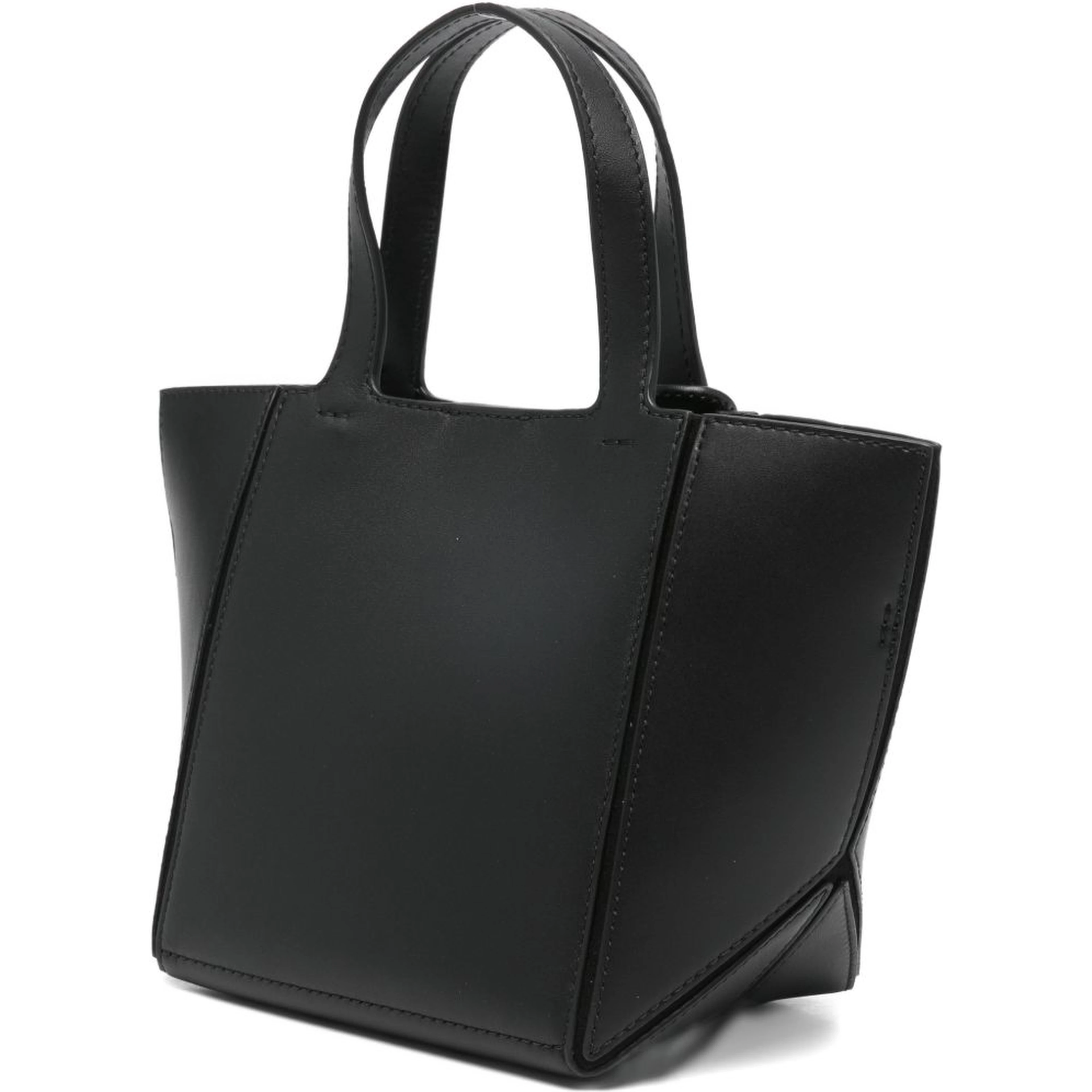 Black gold-tone hardware top handles bag
