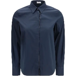 Blue Cotton Dress Shirt