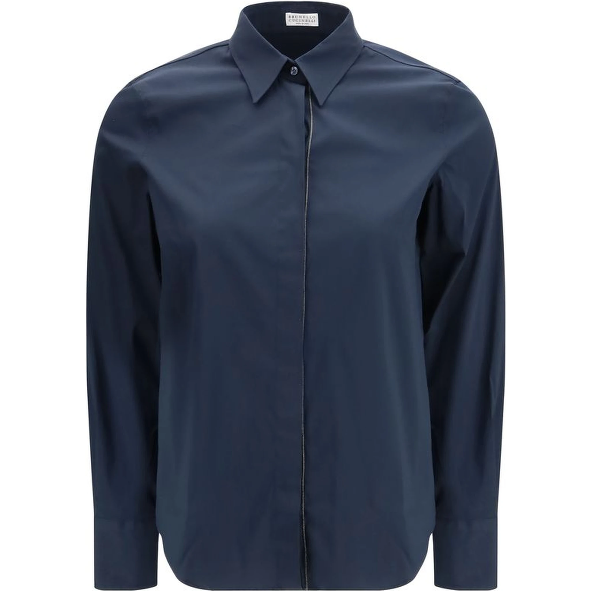 Blue Cotton Dress Shirt