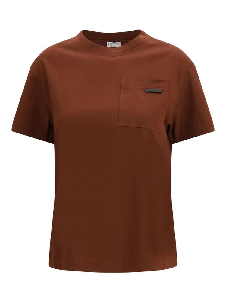 Brown Cotton T-Shirt