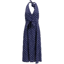 Blue Silk Casual Dress