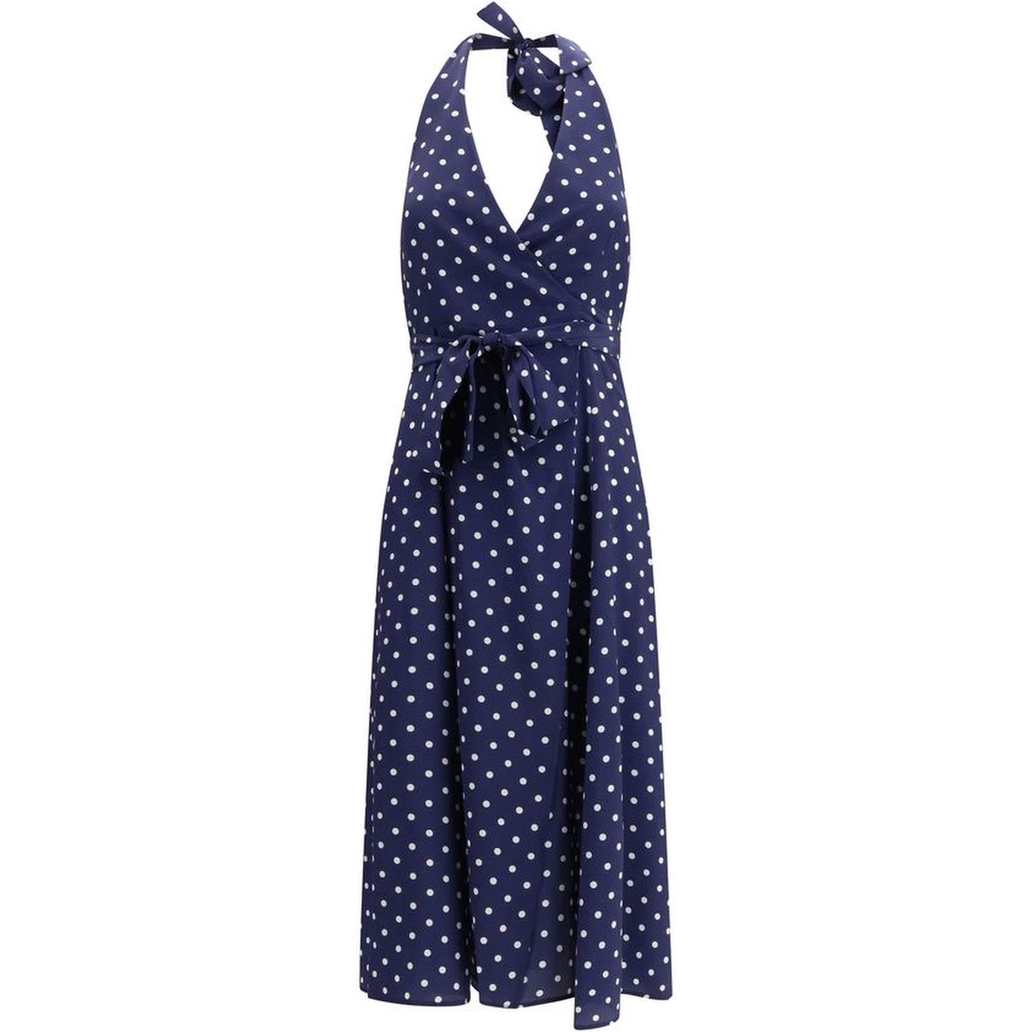 Blue Silk Casual Dress