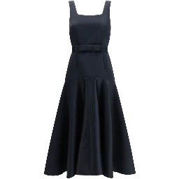 Blue Polyester Casual Dress