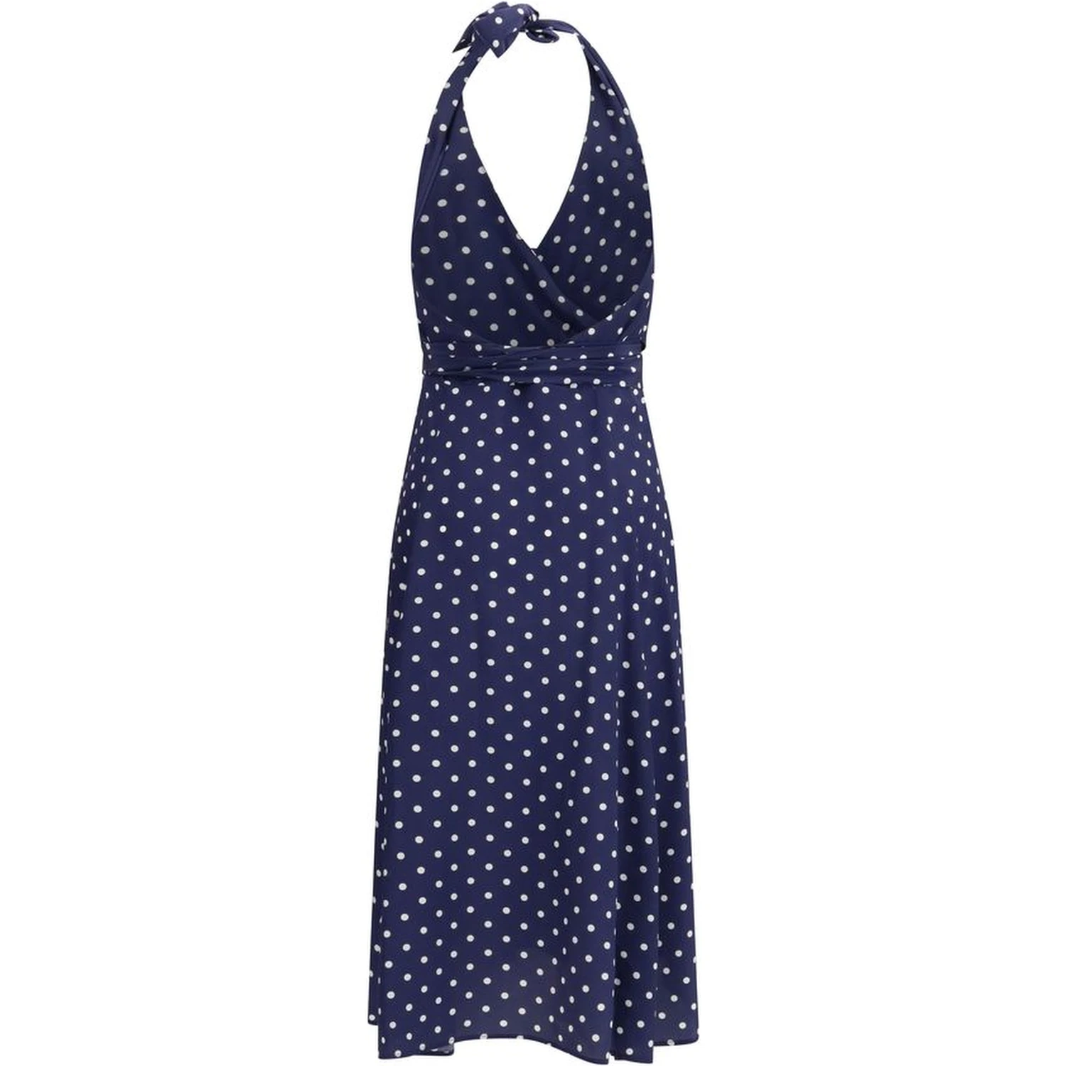 Blue Silk Casual Dress