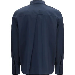 Blue Cotton Dress Shirt