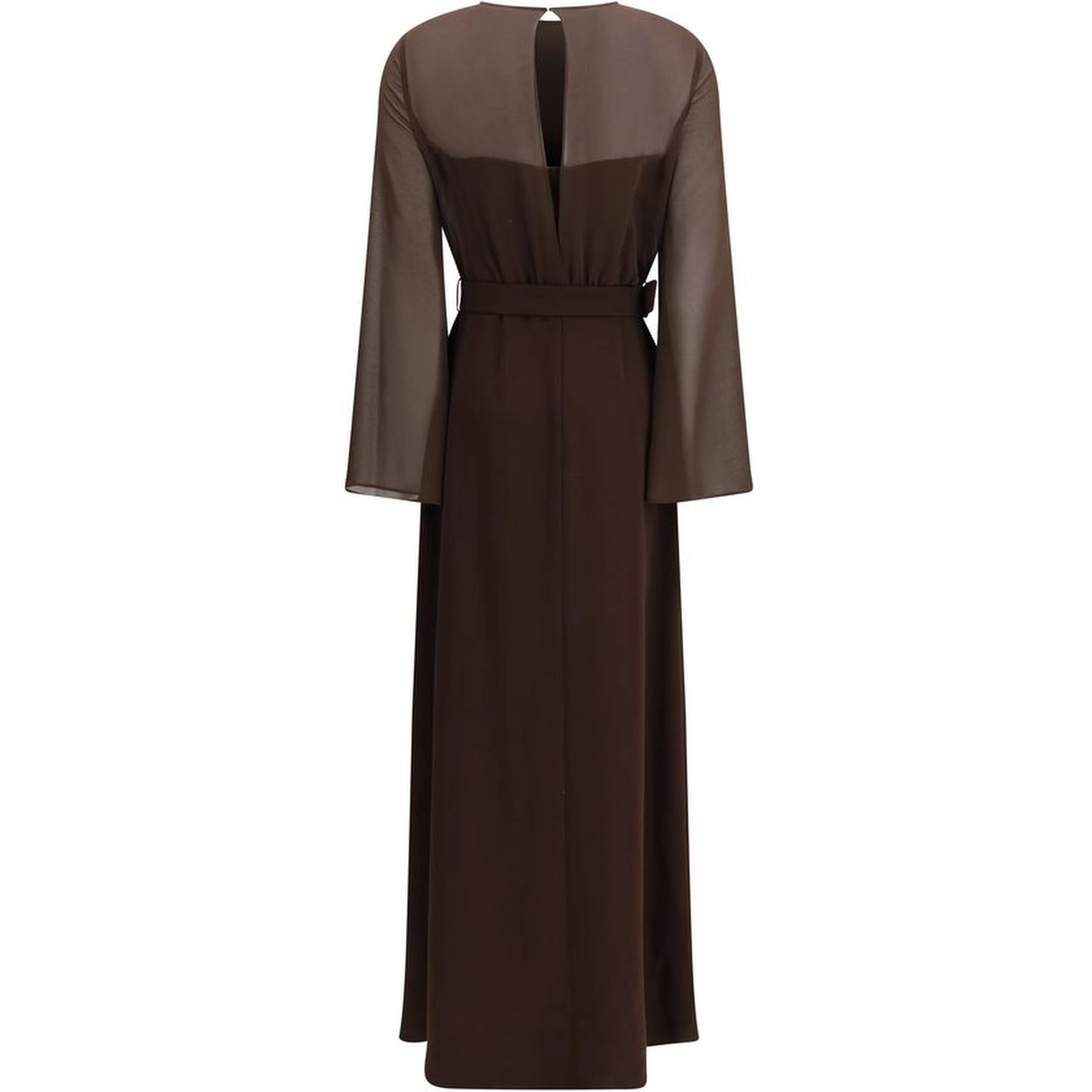 Brown Polyester Casual Dress