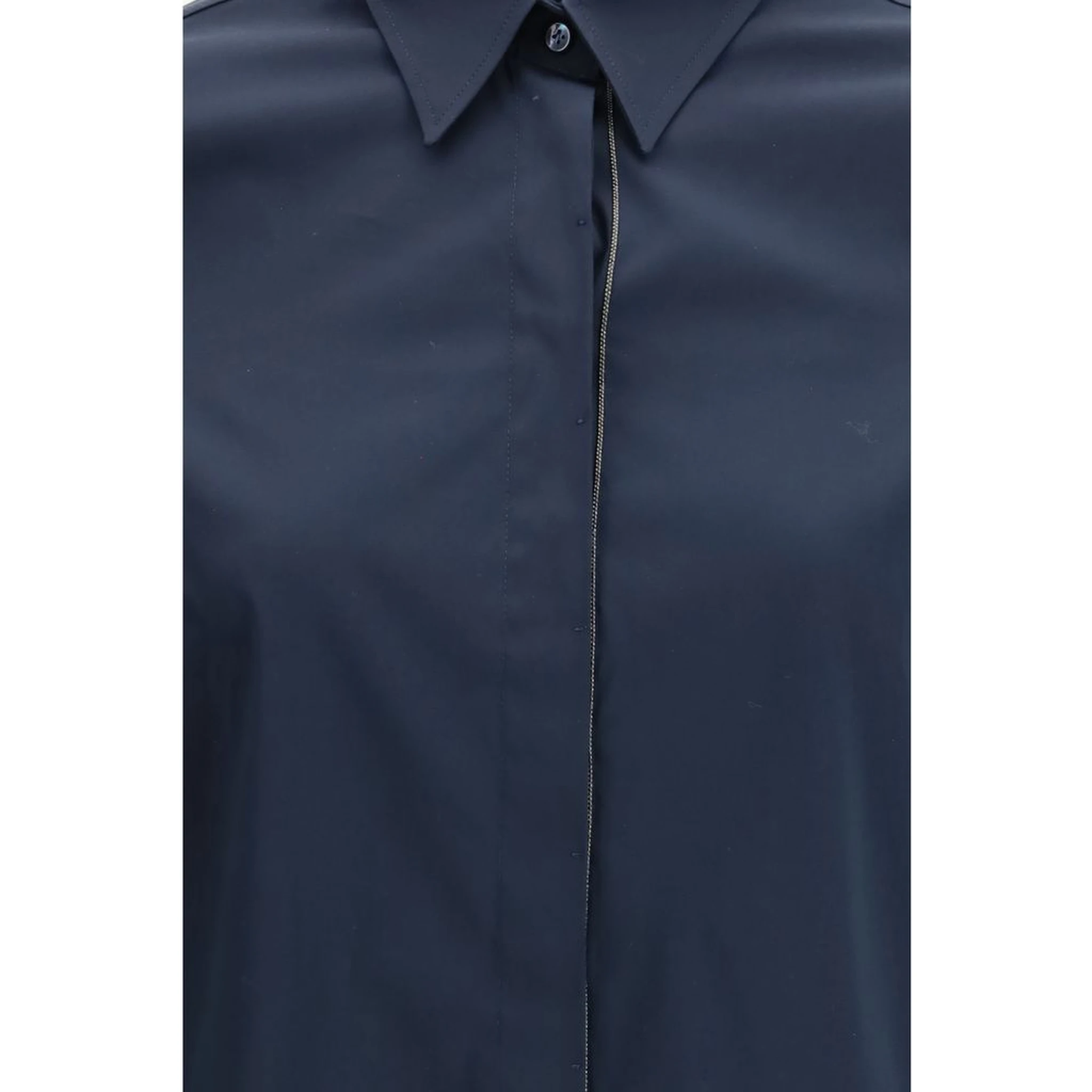 Blue Cotton Dress Shirt