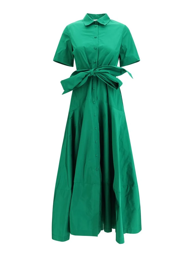 Bicolor Polyester Casual Dress