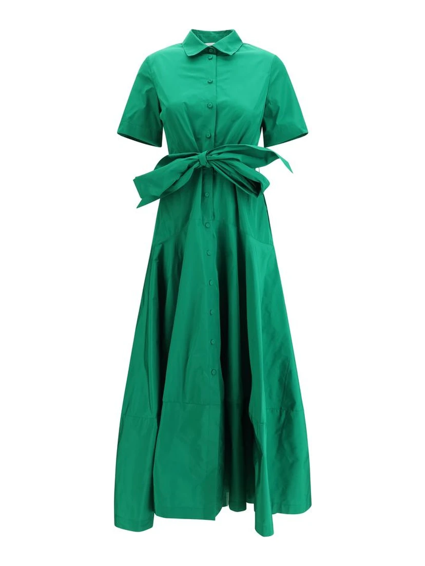 Bicolor Polyester Casual Dress