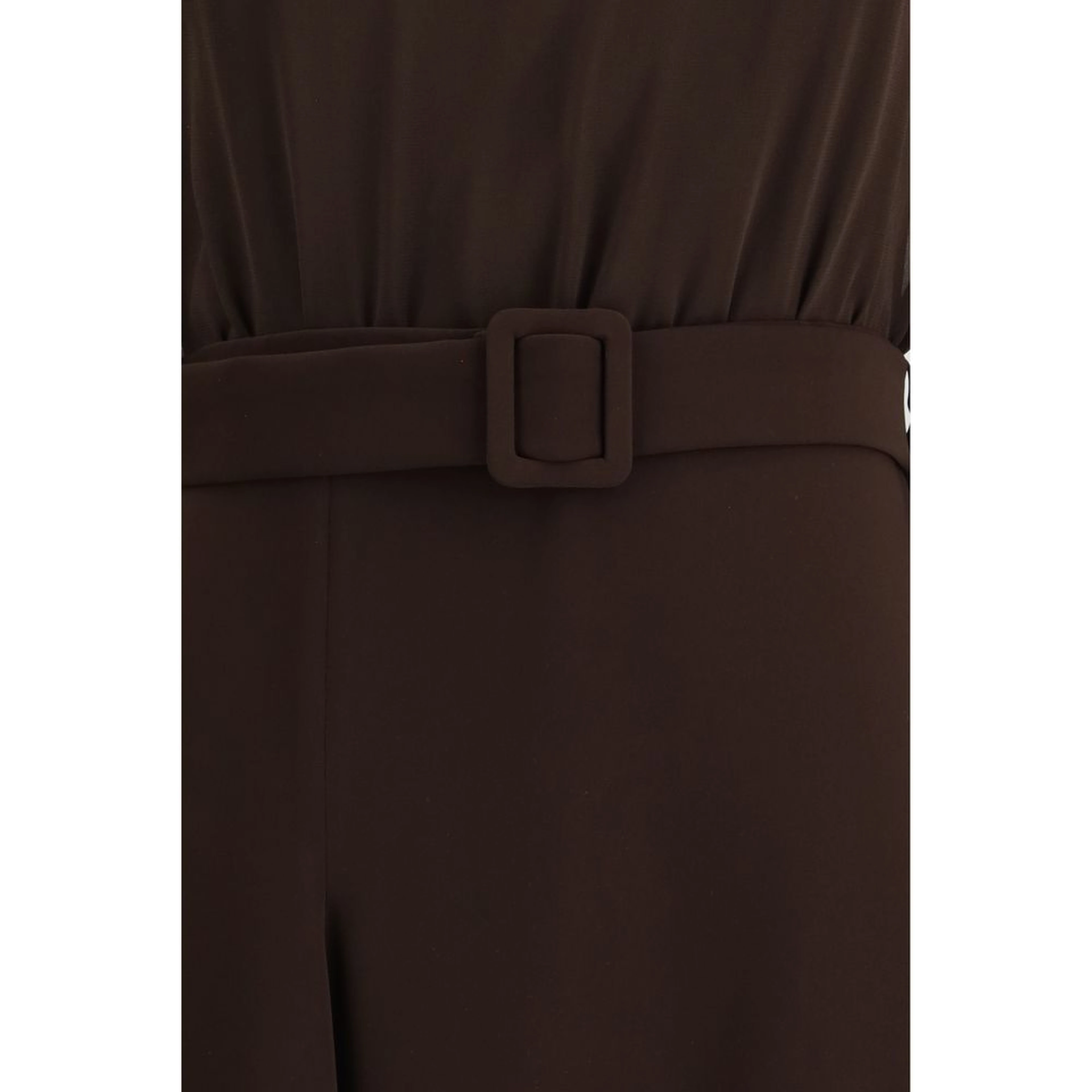 Brown Polyester Casual Dress