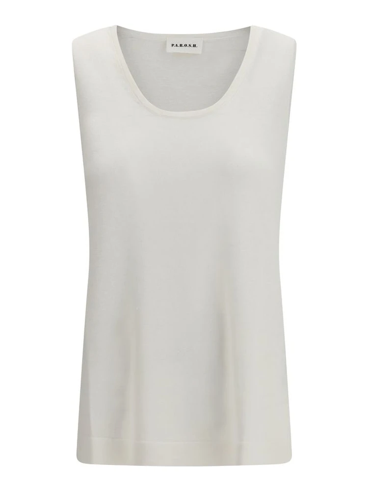 White Linen Tank Tops