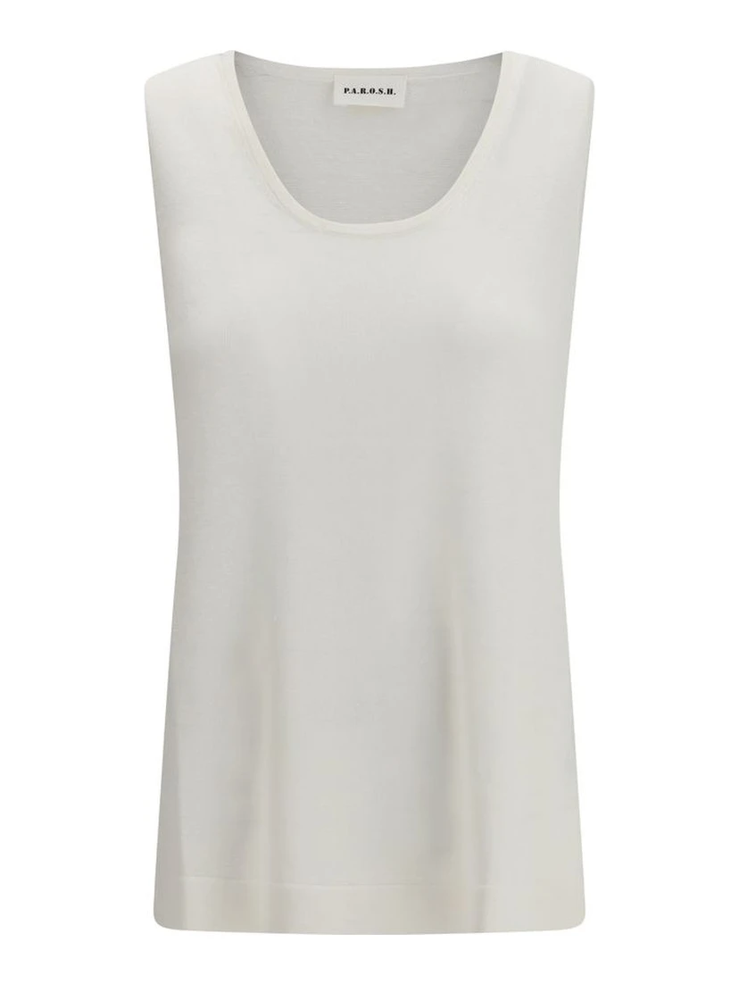 White Linen Tank Tops