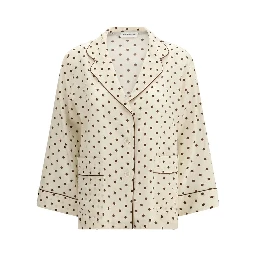 Cream Silk Pattern Shirt