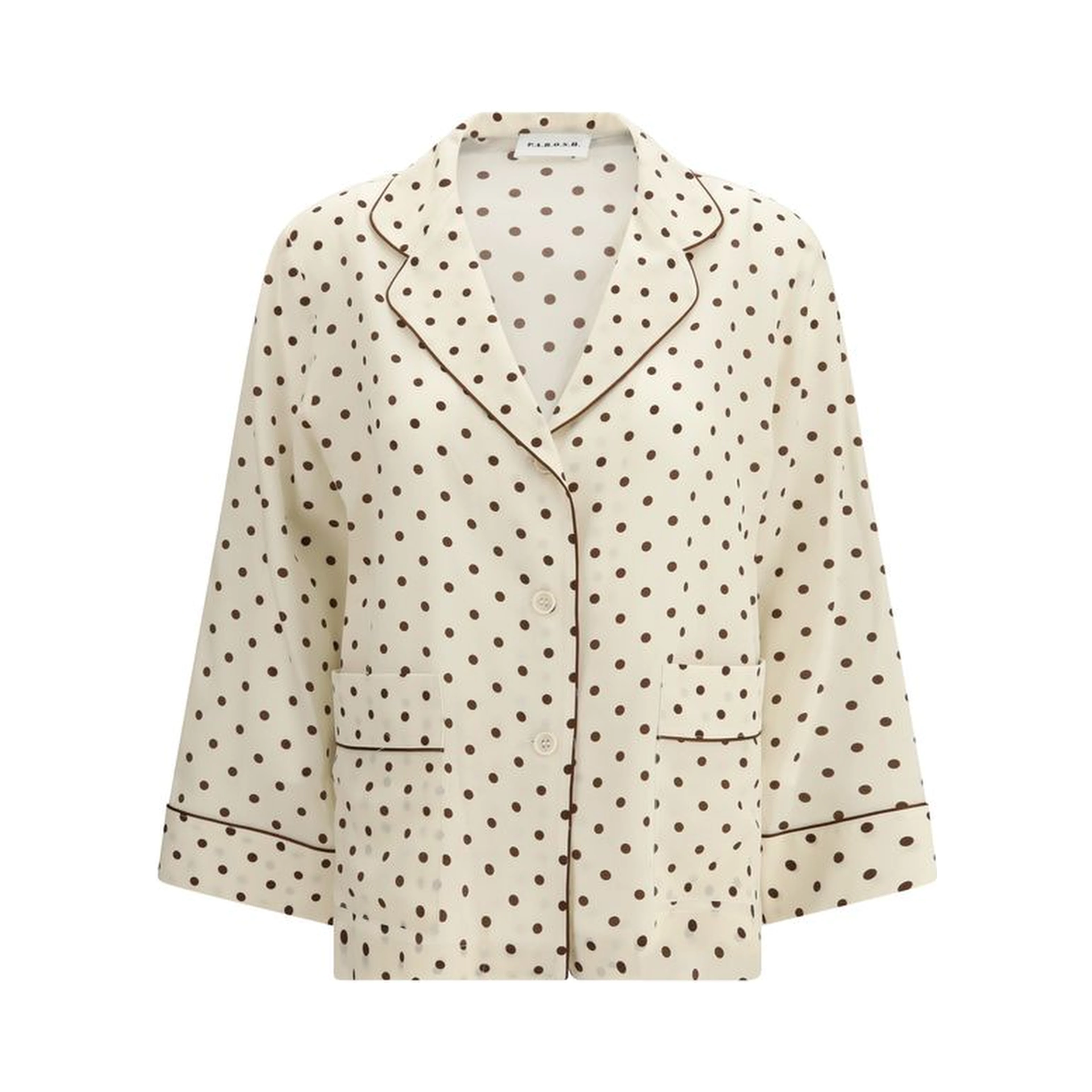 Cream Silk Pattern Shirt
