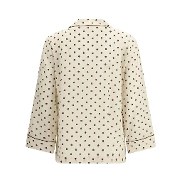 Cream Silk Pattern Shirt