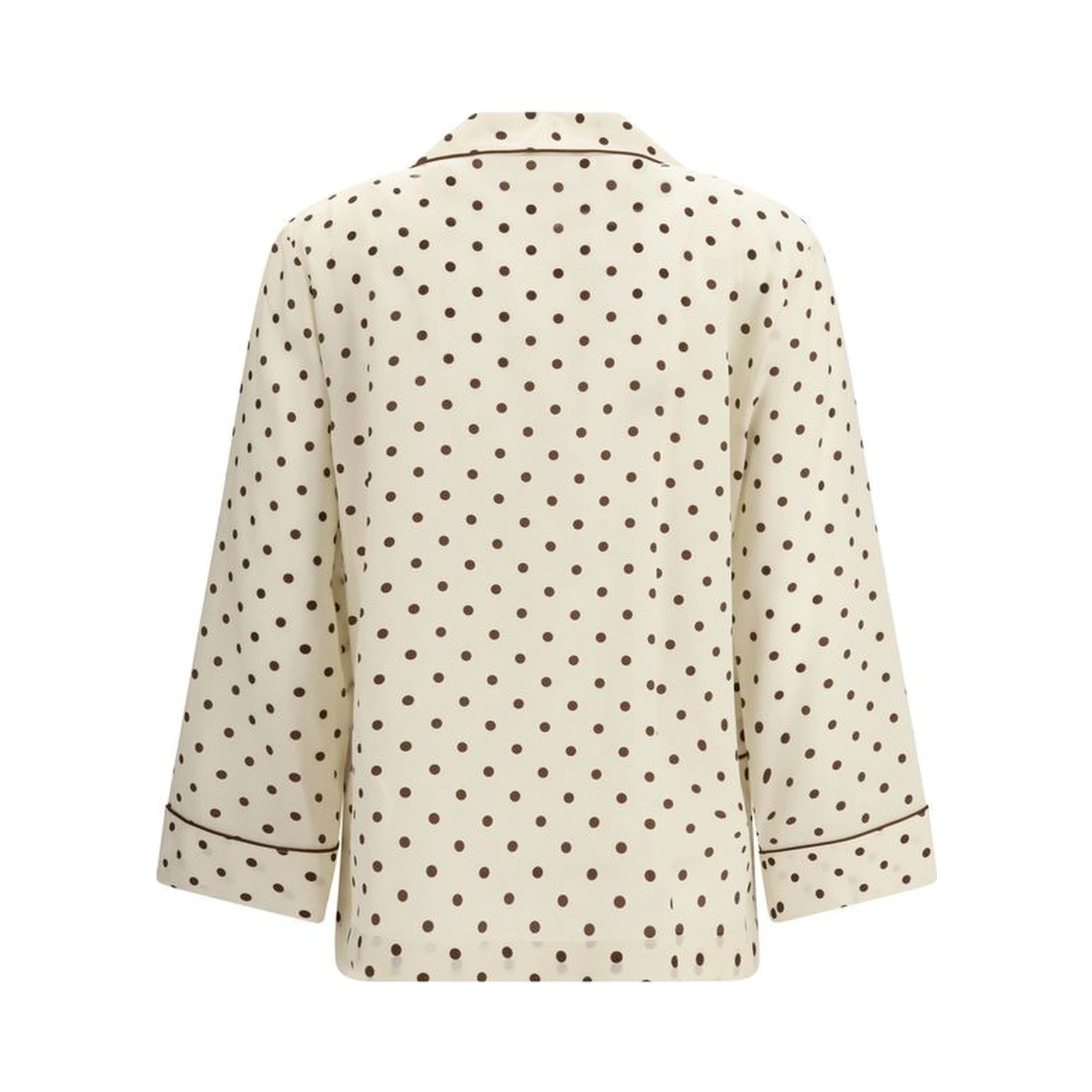 Cream Silk Pattern Shirt