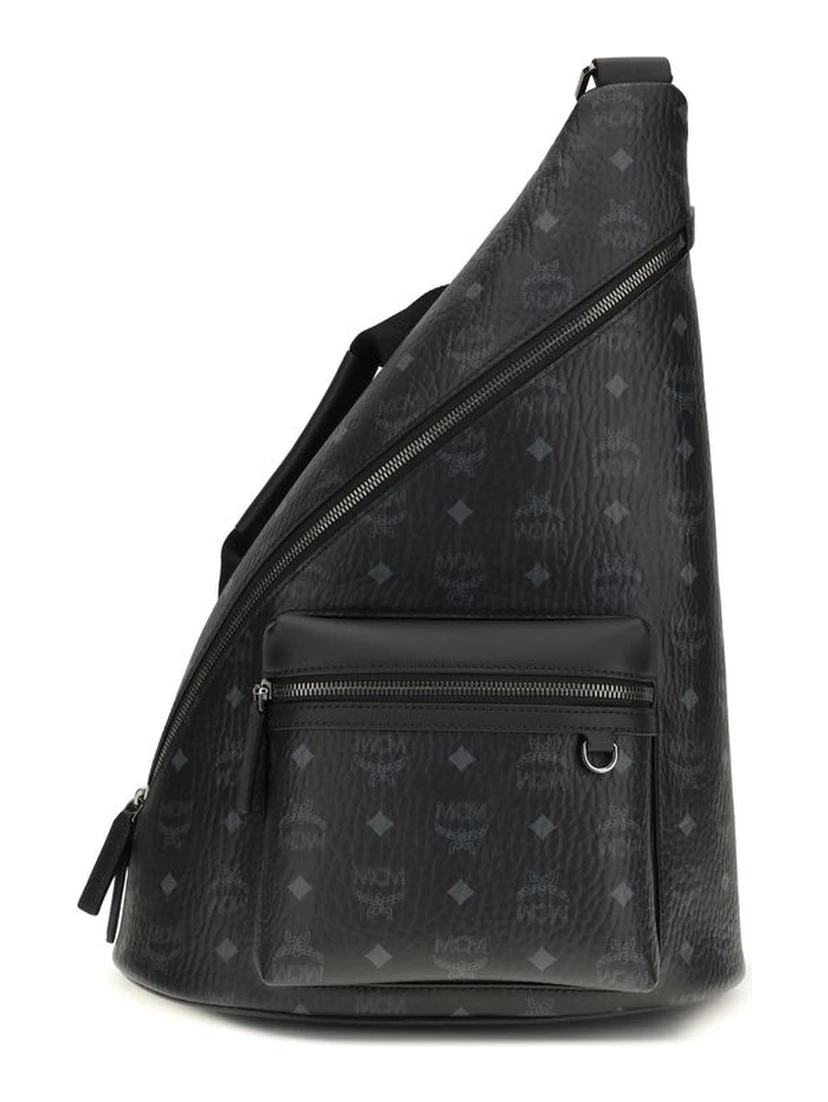 Black Fabric Shoulder Bag