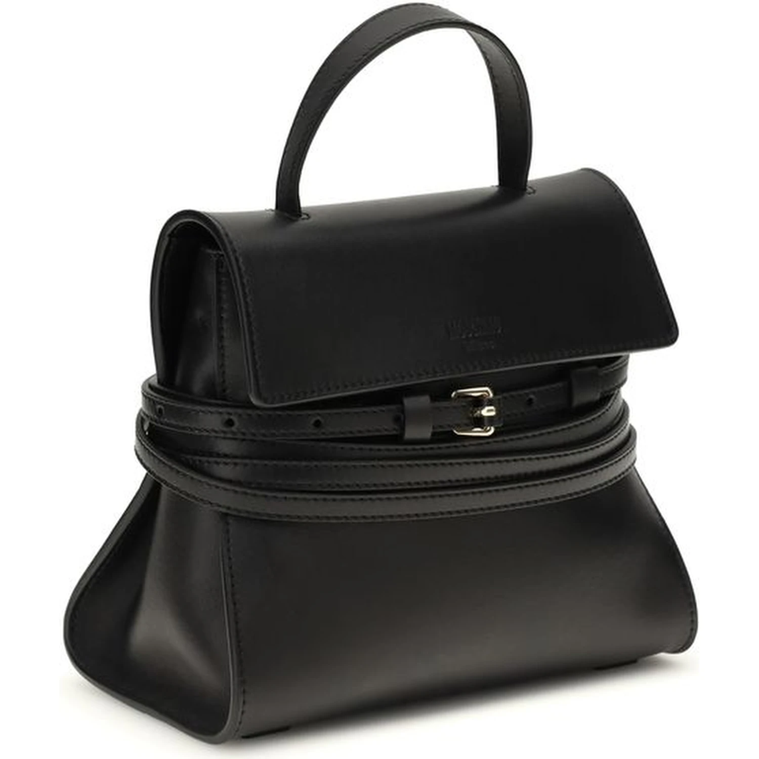 Black Calf Leather Bos Taurus Handbag