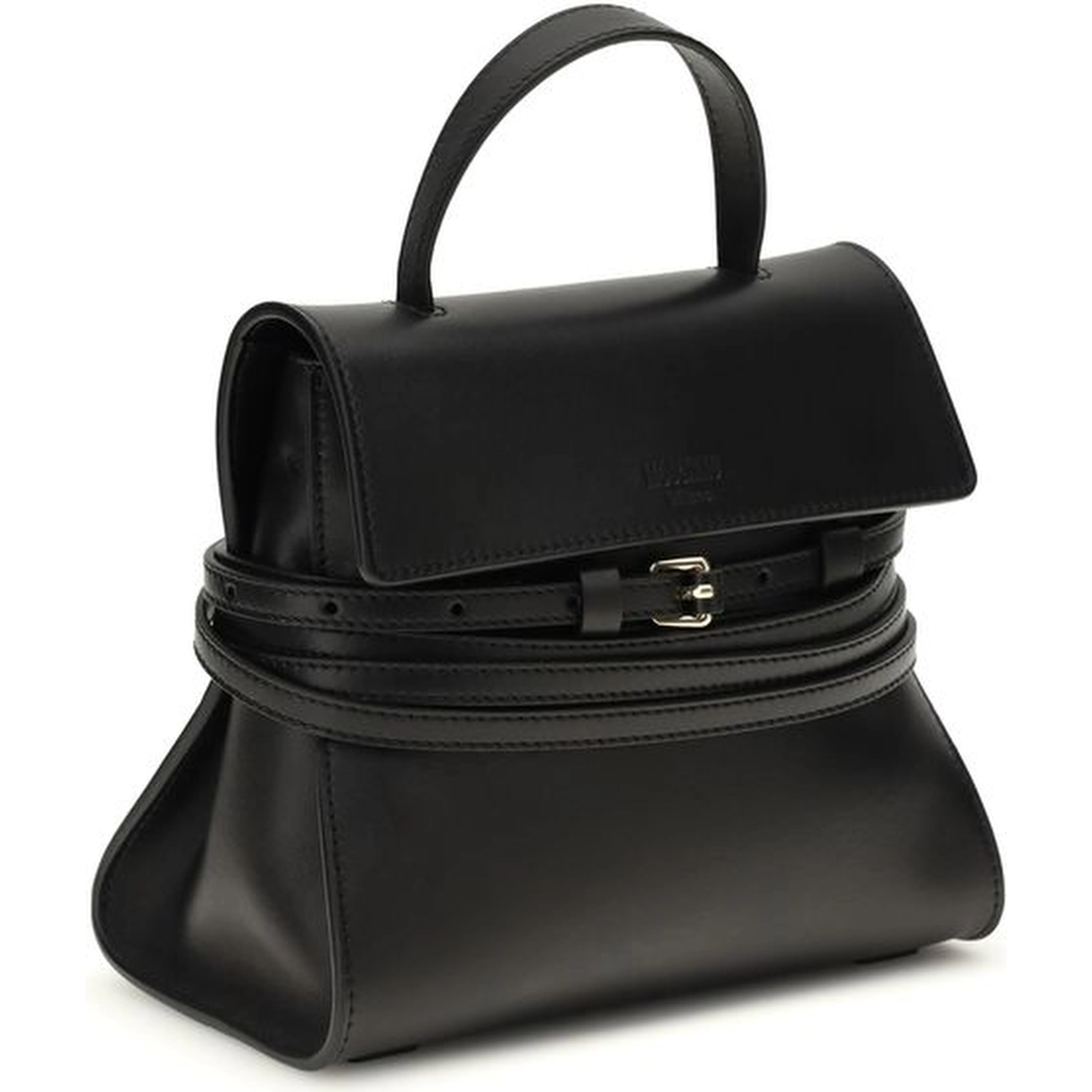 Black Calf Leather Bos Taurus Handbag