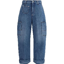 جينز قطني أزرق