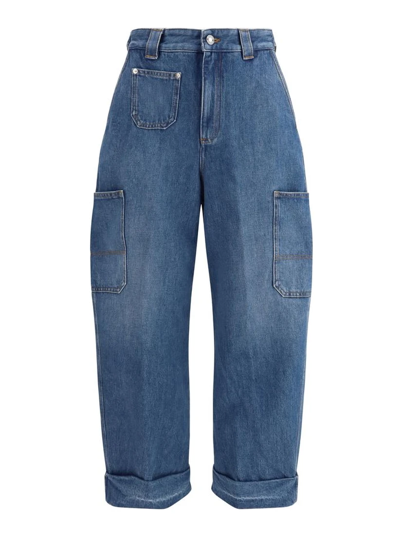 Blue Cotton Jeans Denim