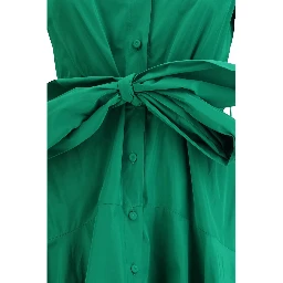 Bicolor Polyester Casual Dress