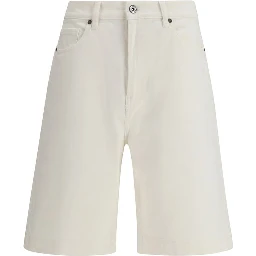 White Cotton Bermuda Shorts