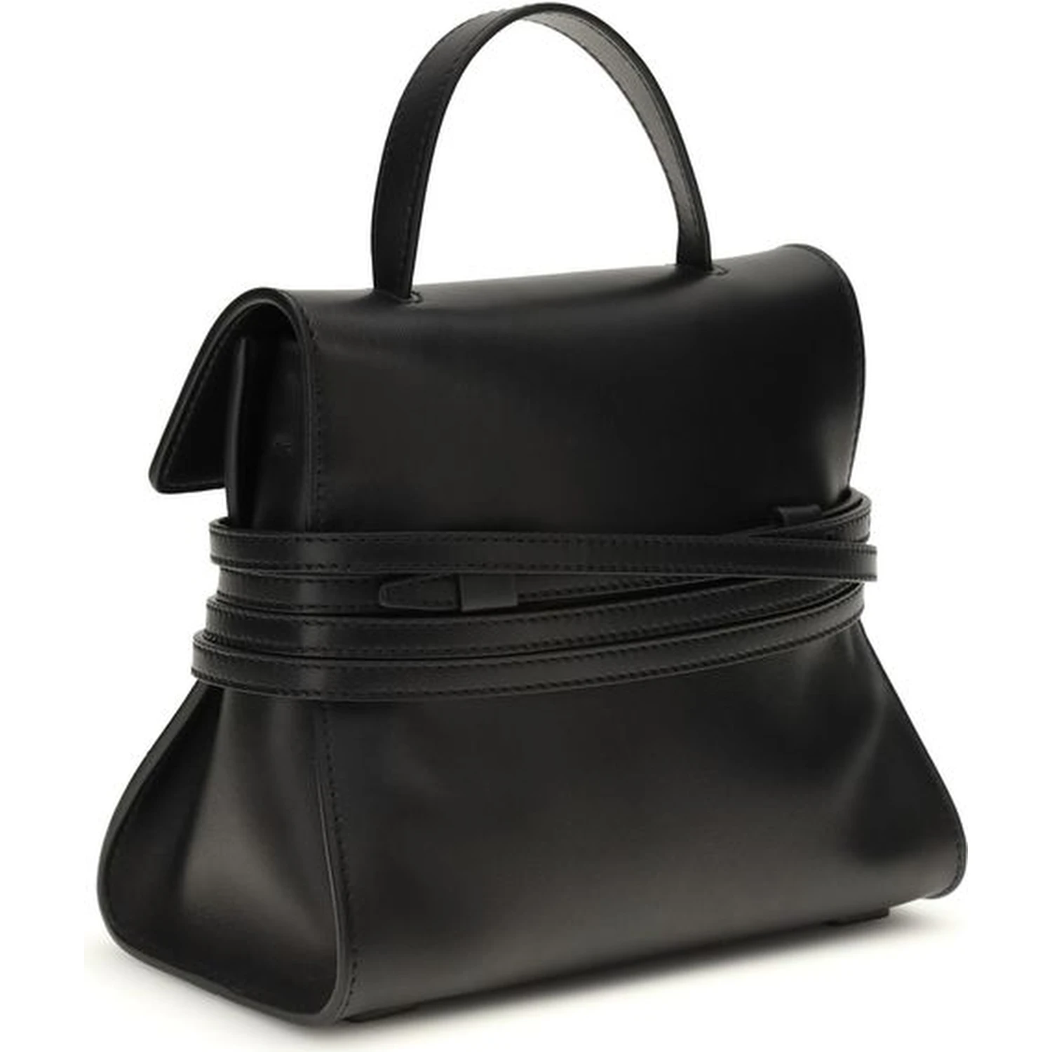 Black Calf Leather Bos Taurus Handbag