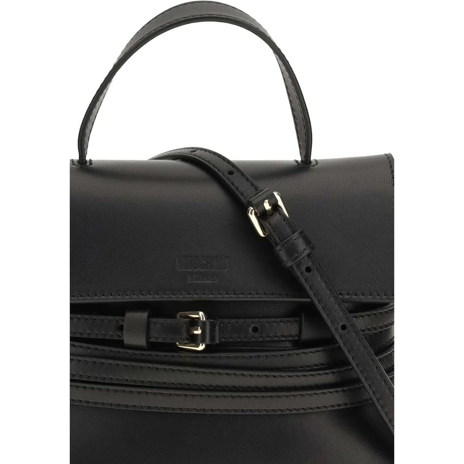 Black Calf Leather Bos Taurus Handbag