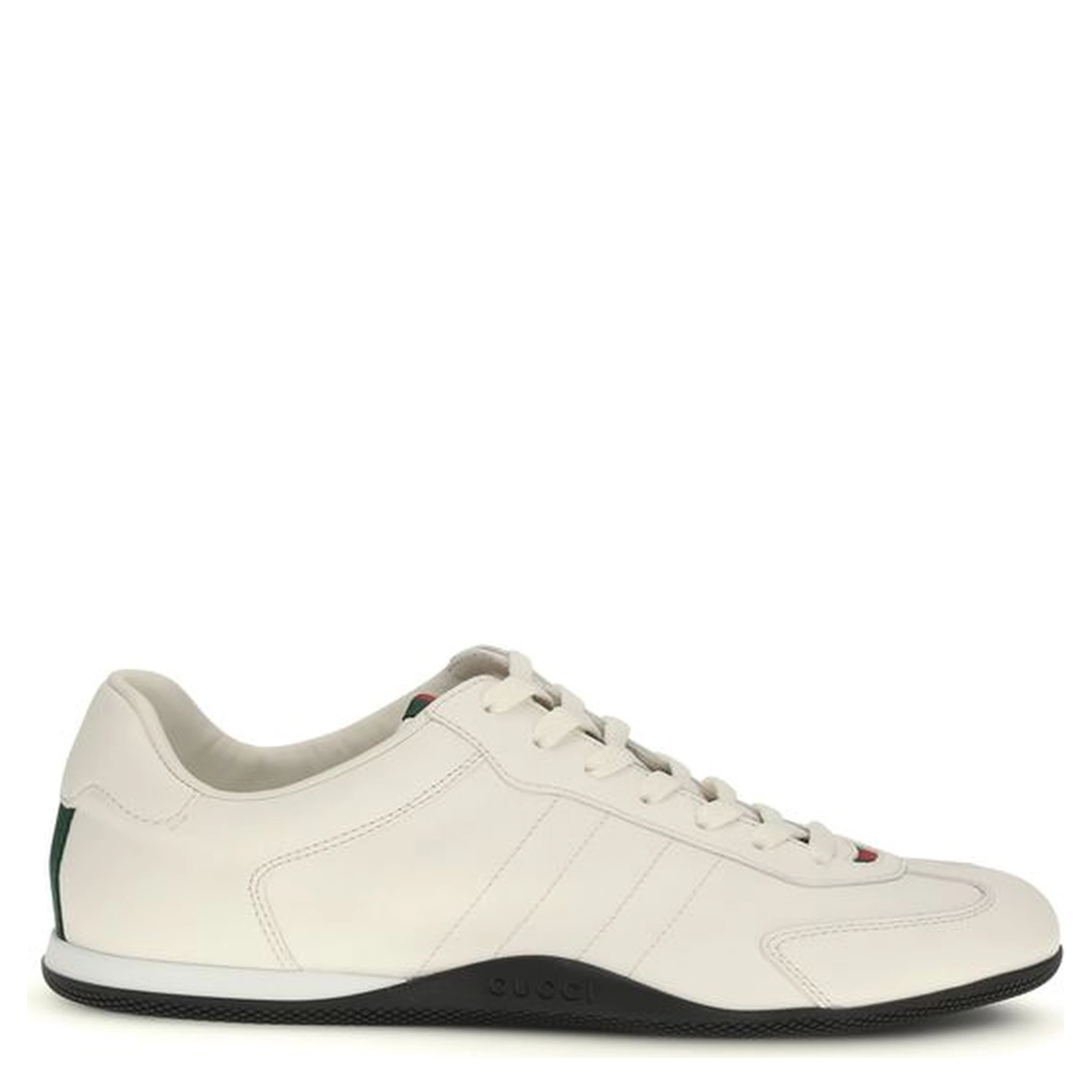 White Calf Leather Bos Taurus Low Top Sneakers