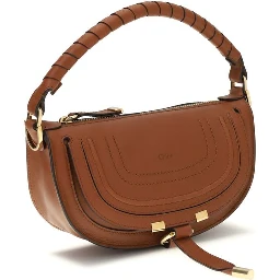 حقيبة كتف بوس توروس من جلد العجل البني