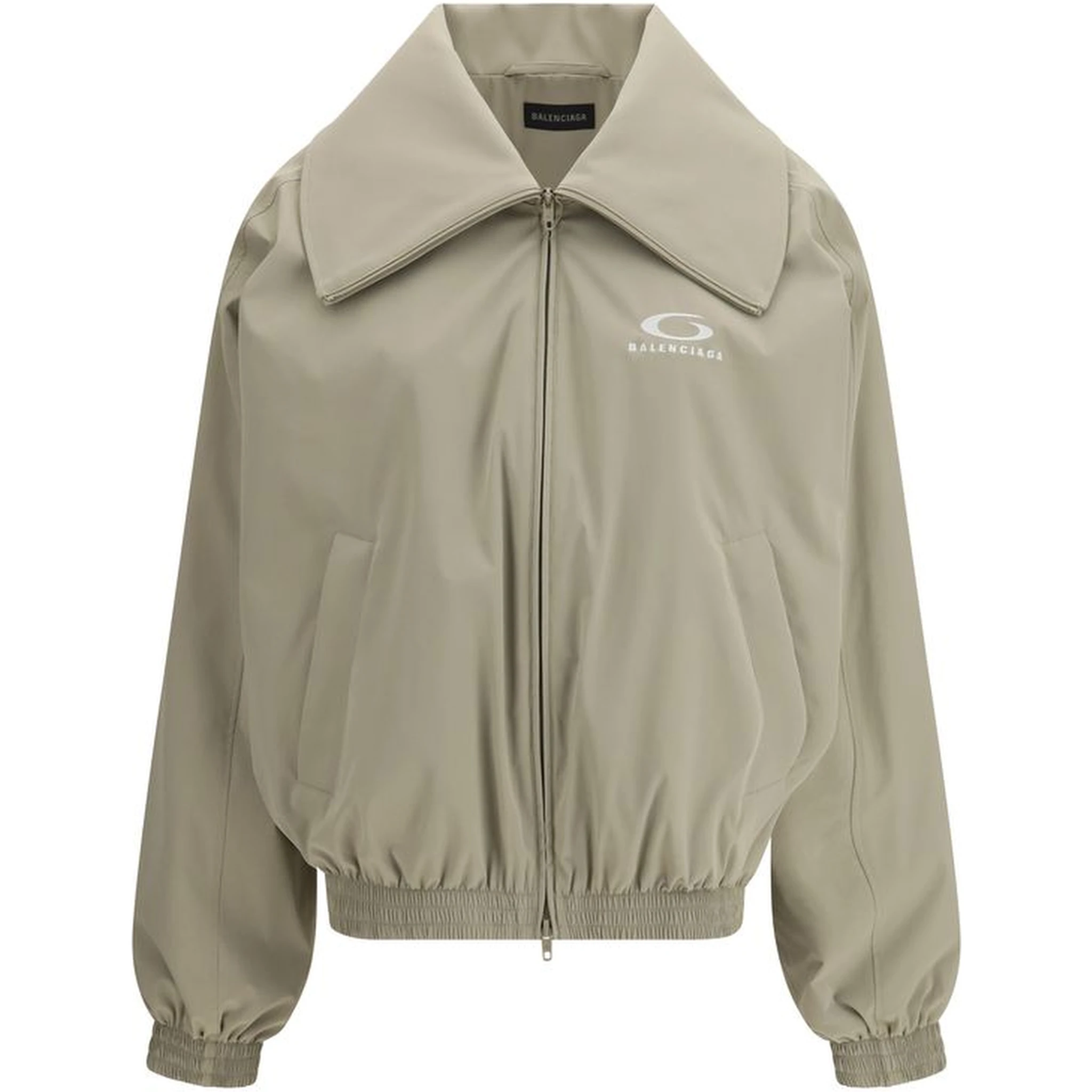 Beige Polyester Jackets And Coat