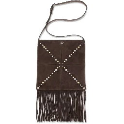 Brown Suede Leather Shoulder Bag