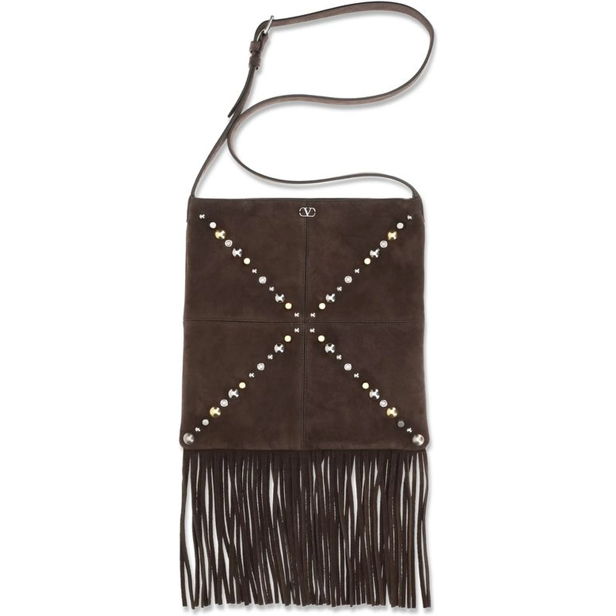Brown Suede Leather Shoulder Bag