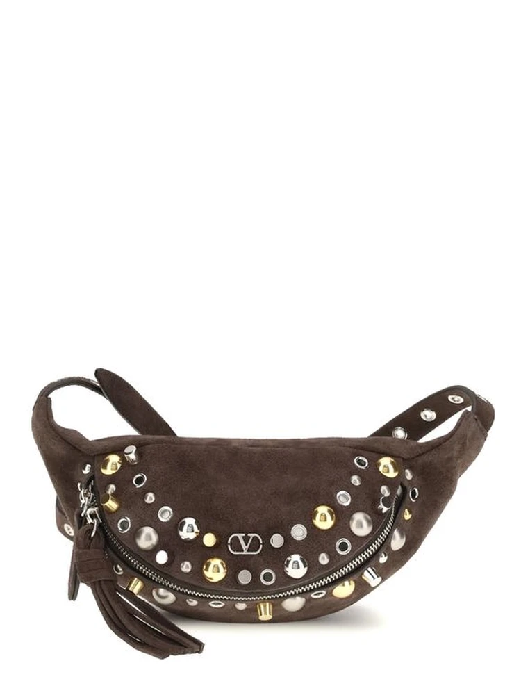 حقيبة كتف بوس توروس من جلد العجل البني