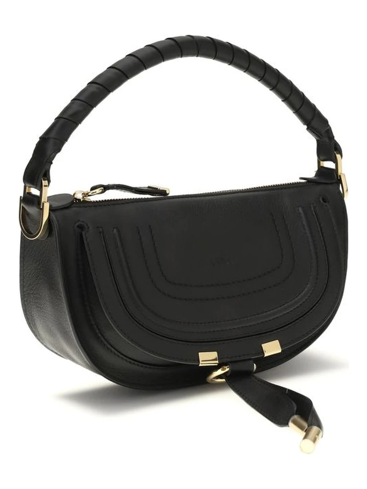 حقيبة كتف بوس توروس من جلد العجل الأسود alternative